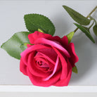 Black faux long stem rose single flower