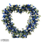 artificial heart wedding arch blue white roses