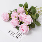 1. Realistic single long stem artificial rose