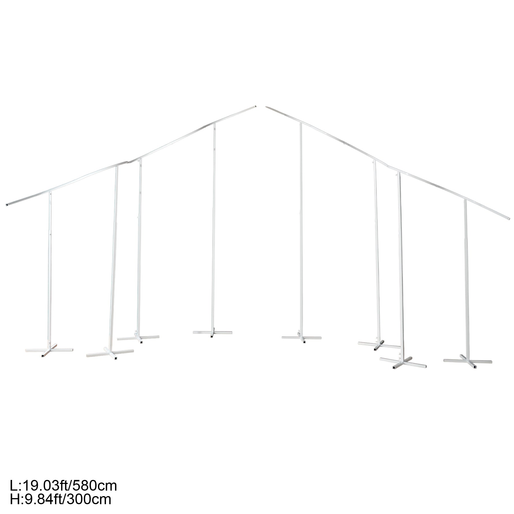 Adjustable S stand with multi‑color interchangeable drapes