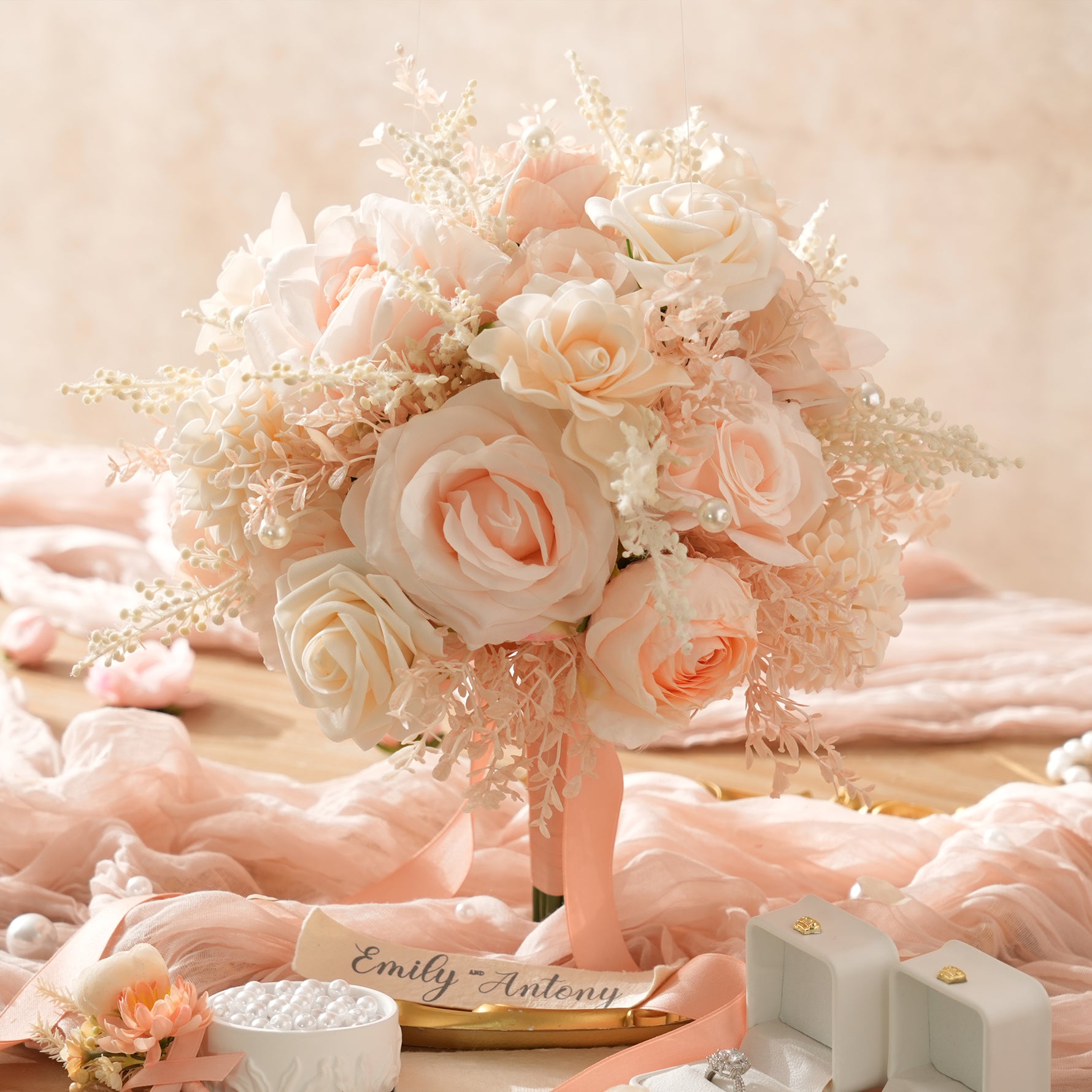 Angela Flower Red Wedding Centerpieces For Tables Arrangement