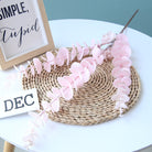 pink artificial delphinium bridal bouquet filler