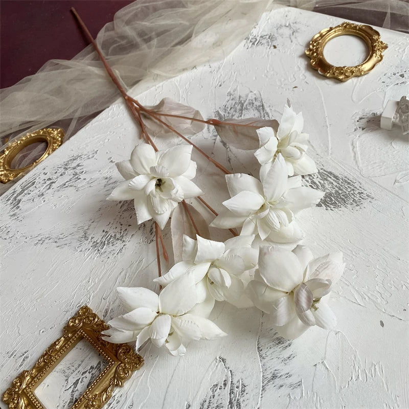 Multi-color Mixed Faux Magnolia Wedding Bouquet Supply
