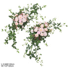 Garden style blush arch floral decor
