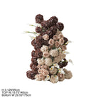 Rustic elegant artificial flower pillar arrangement for wedding stage