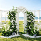 Natural Greenery White Bloom Wedding Backdrop