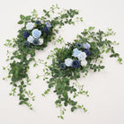 Boho blue faux flower arch decorations