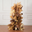 Rustic dried look pampas grass floral pillar