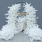 ethereal white cherry blossom rose backdrop