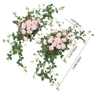 Boho blush rose arch hanging blooms
