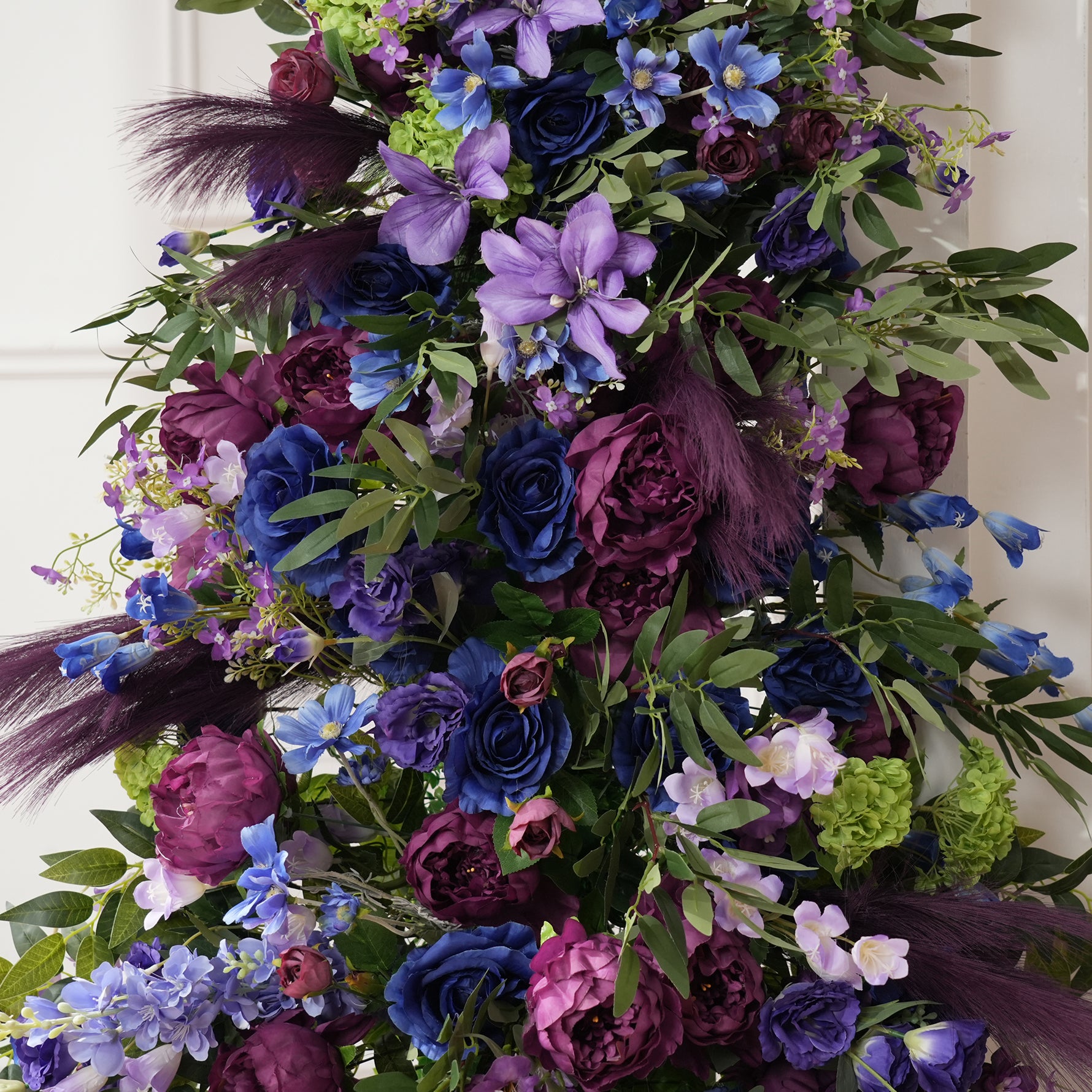 tall_arch_silk_flower_pillar_display