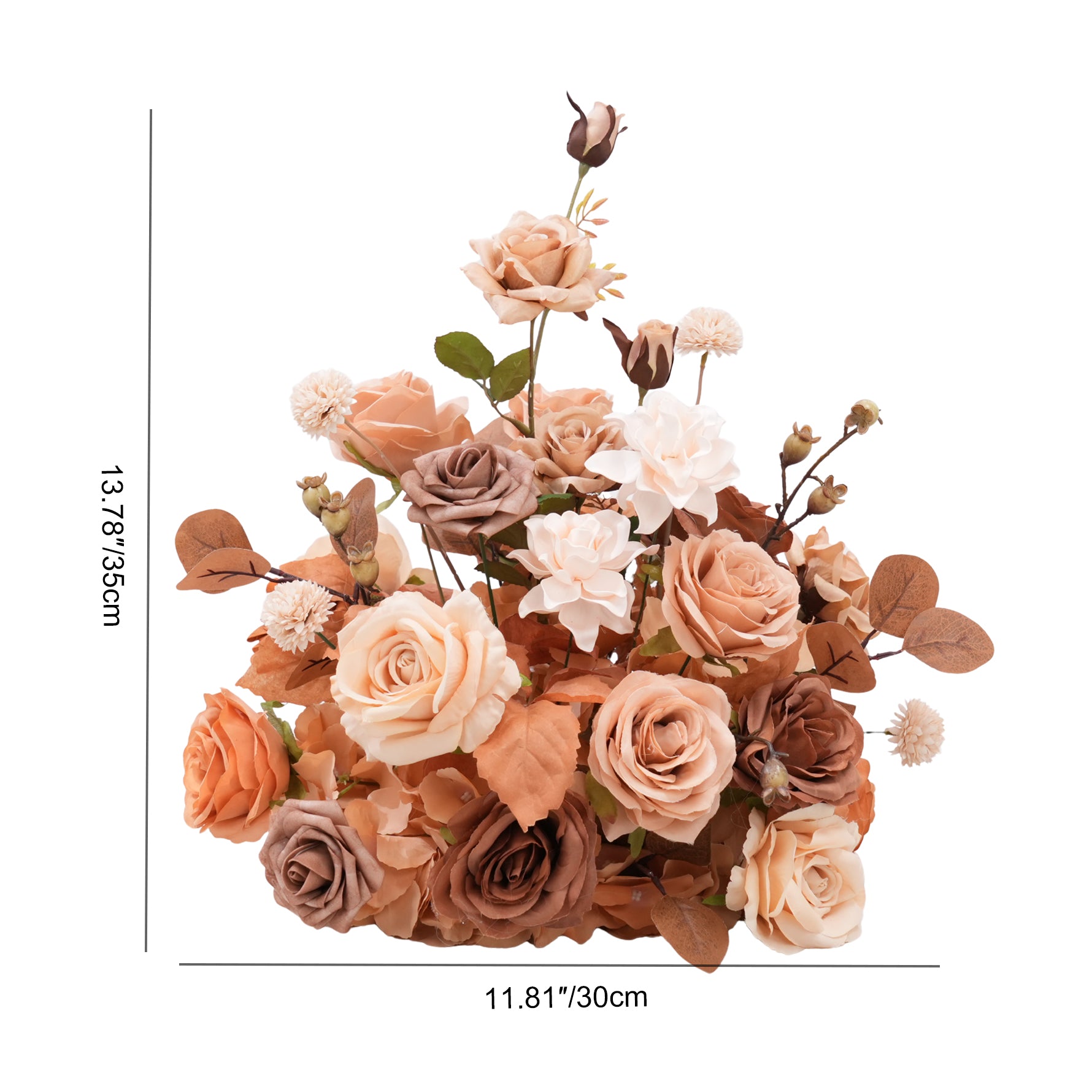 warm‑autumn‑wedding‑tablescape‑decor‑faux‑mixed‑rose‑vase‑arrangement