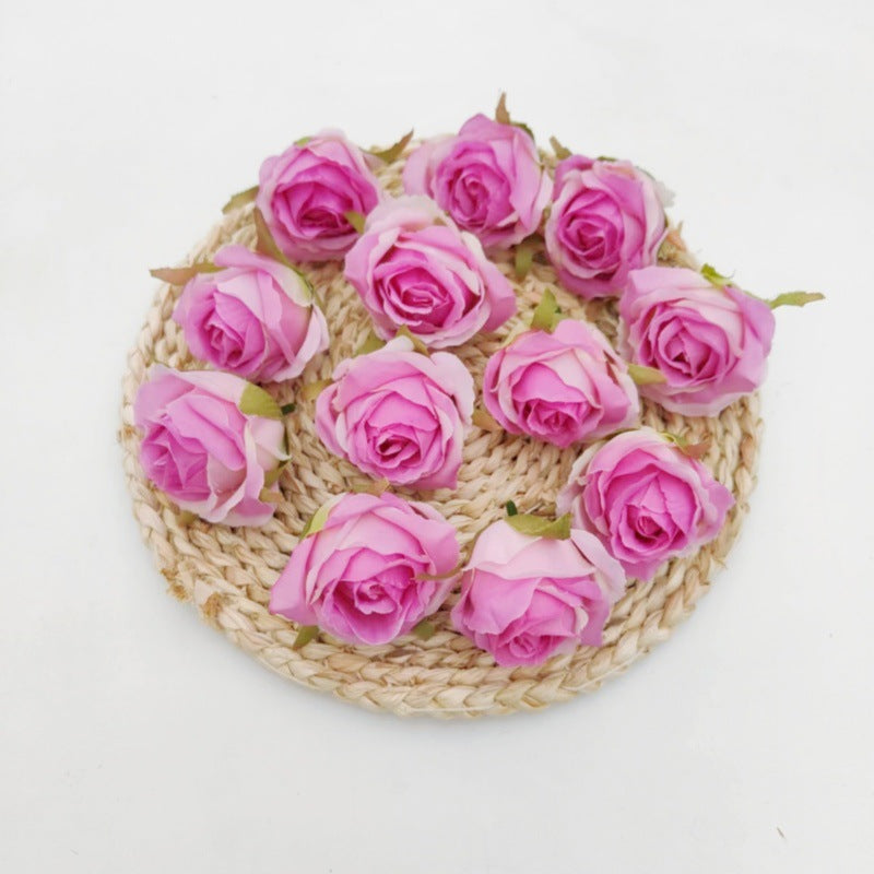 Artificial Garden Rose Heads in Various Colors for Decoration