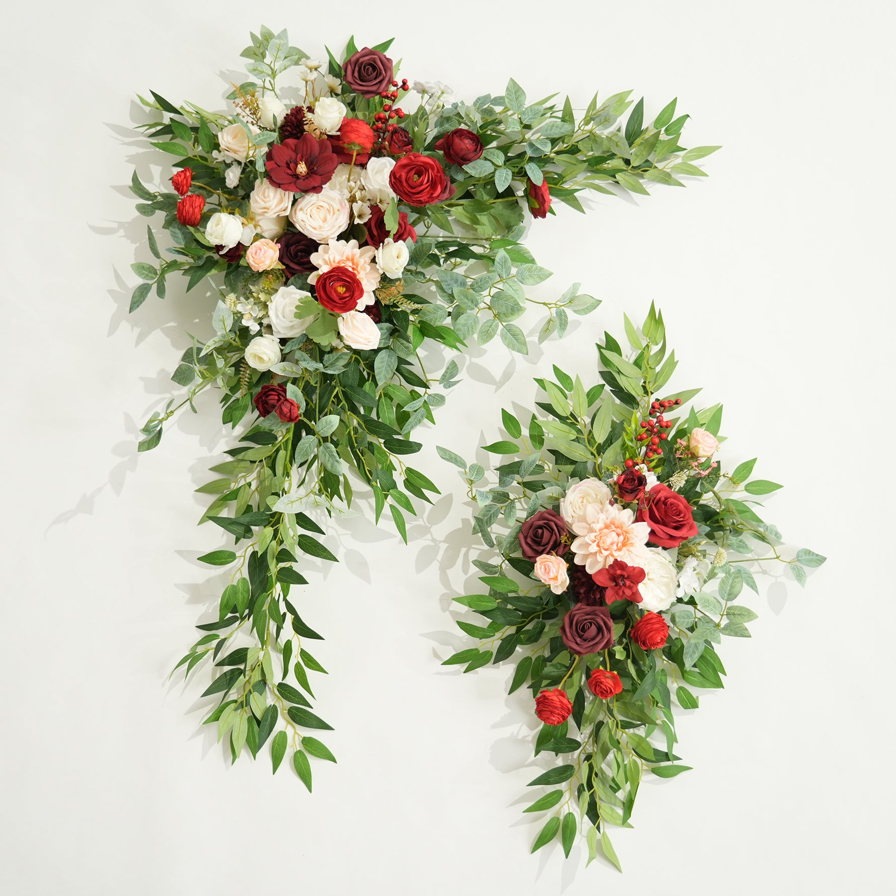 flower ページ A9060 Artificial Red White Greenery Hanging Flower Wedding