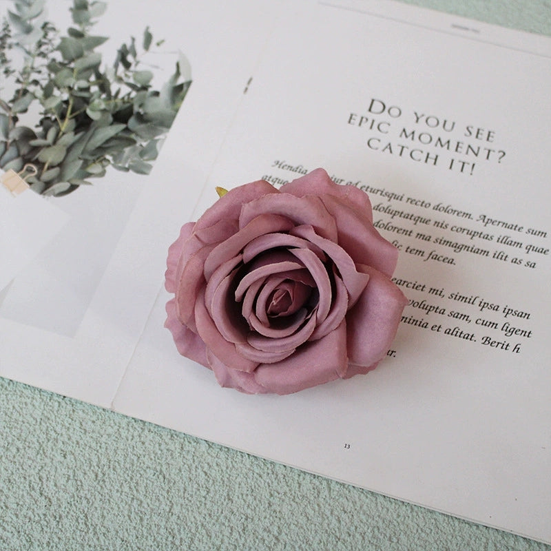 Blush Pink and Champagne Faux Rose Flower Heads