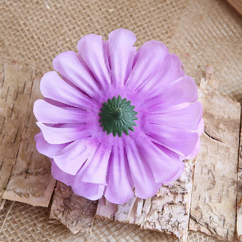 Purple Artificial Pompom Flower Head