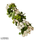 white peony green ball artificial wedding arch