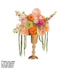 Cream rose and green foliage mixed artificial flower