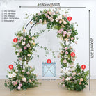 Reception photo booth floral arch set