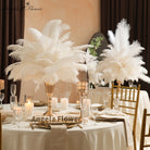 Soft white feather texture closeup for tabletop decor