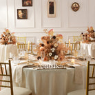 Dried look golden artificial table centerpiece for boho wedding decor