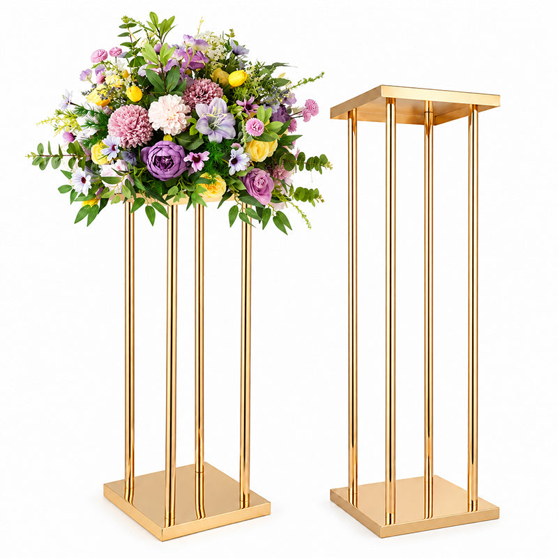 Metal pillar riser to hold floral balls for wedding, party and hotel centerpieces