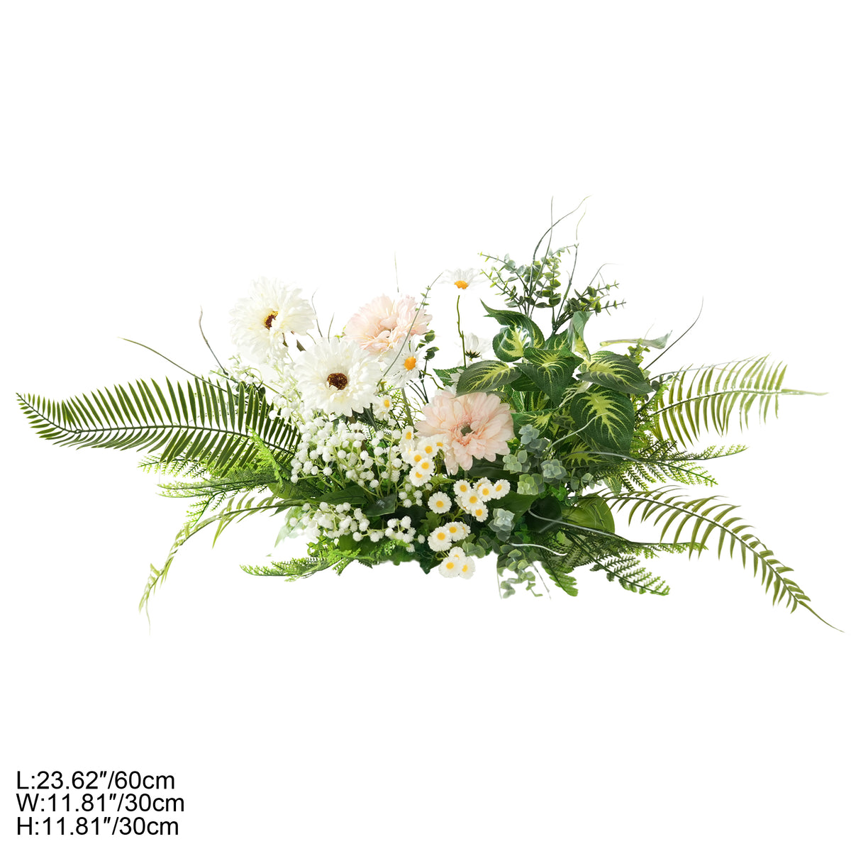 Matching flower and gold stand decor set