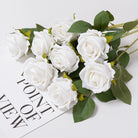 DIY bouquet long stem fake silk rose