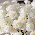 Ivory Silk Rose Table Arrangement for Elegant Wedding Decor