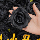 Fake black rose caps for cake and bouquet decoration