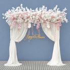 Fuchsia wisteria hanging flower arrangement for party