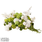 green sphere drape wedding arch florals