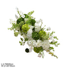full white green wedding arch with hanging green vines