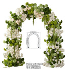 lush garden white green wedding ceremony arch