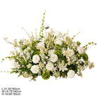 Outdoor wedding white green artificial ground flower aisle decoration