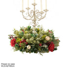 Complete holiday hoop arch kit includes artificial flowers and flexible metal arch stand