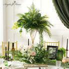 Greenery wedding table centerpiece for tall gold stand