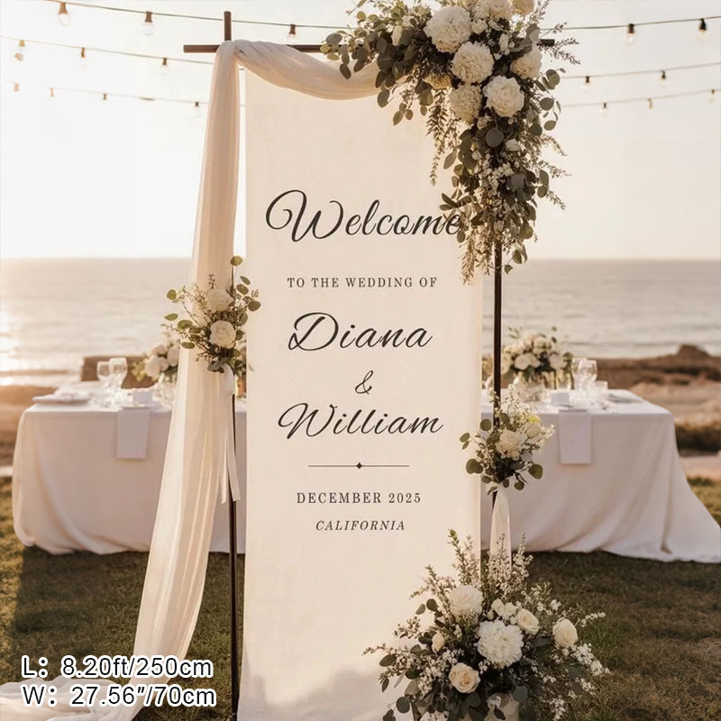 White Rose Wedding Entrance Decor