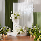 Elegant Wedding Pillar Floral Cluster