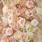 artificial pink white wedding arch flowers