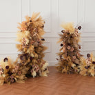 1. Bohemian faux pampas orchid floor decor