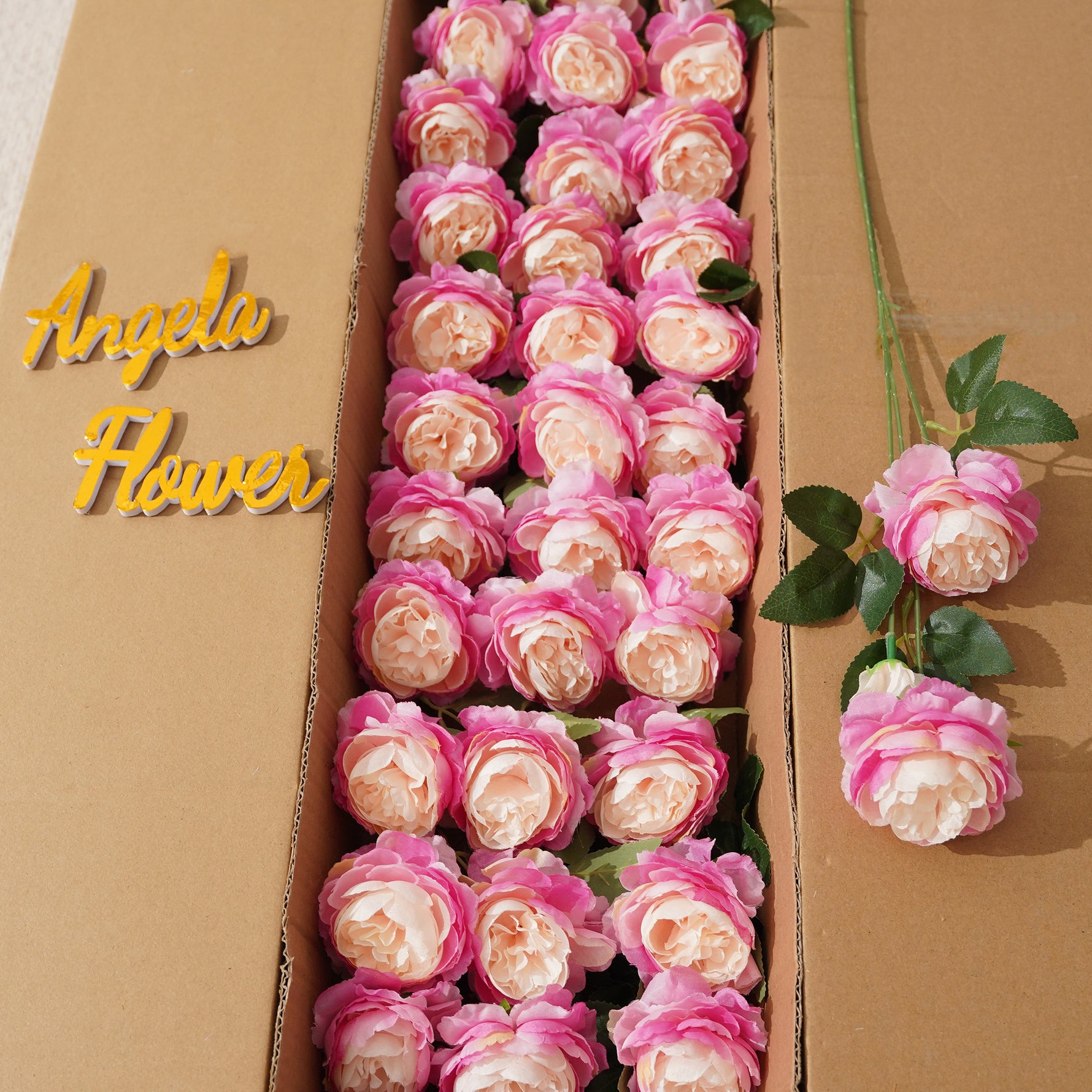 artificial-blooming-rose-with-greenery