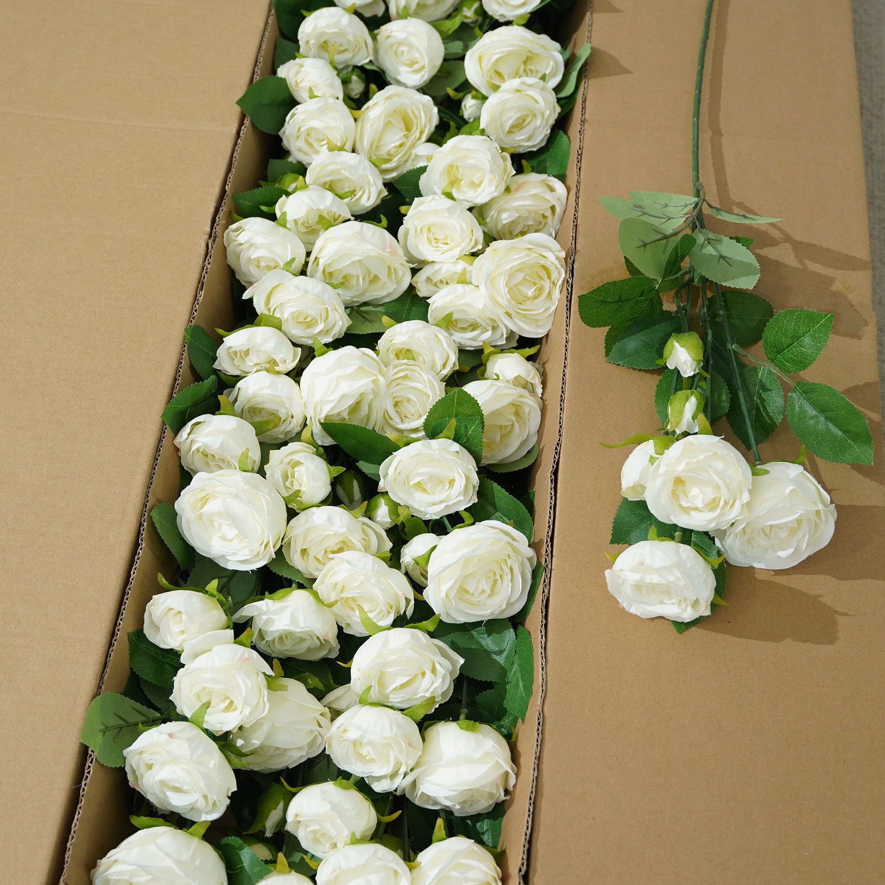 champagne-faux-austin-rose-bouquet
