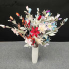 faux-multicolor-clematis-bouquet-home-table-decor
