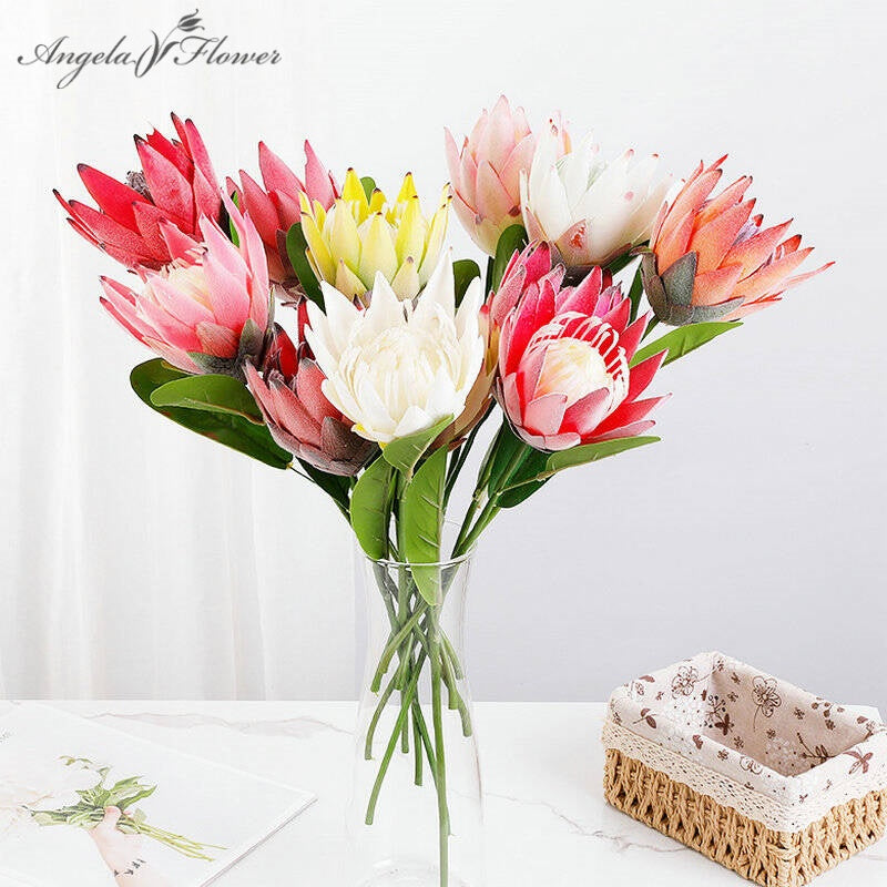 artificial‑protea‑king‑flower‑stem‑mixed‑colors
