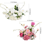 elegant rose hydrangea floral decor for event table