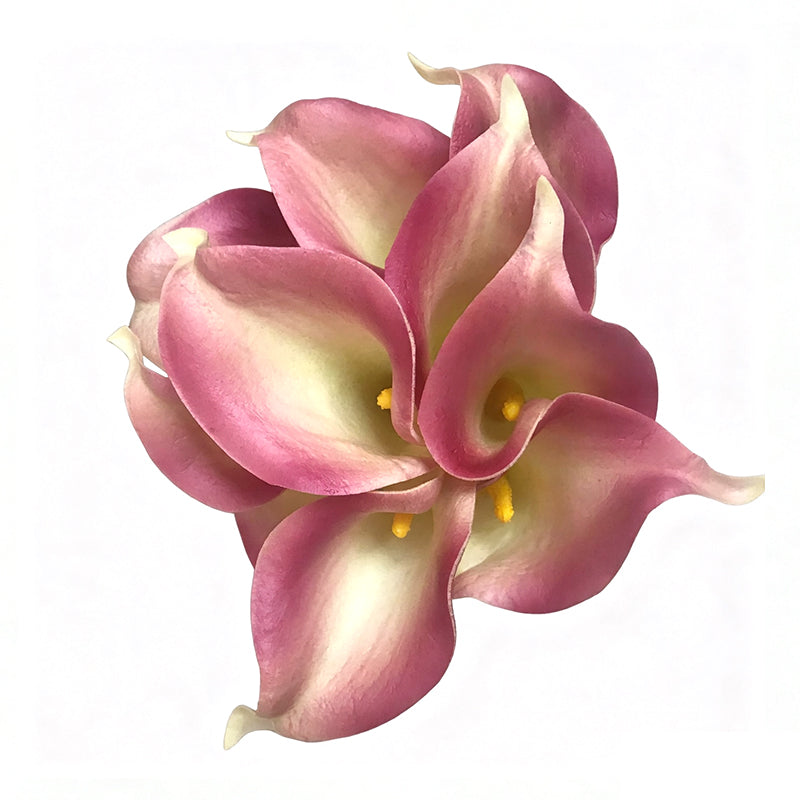 White Real Touch PU Calla Lily Artificial Bloom