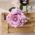 Dusty brown silk rose branch