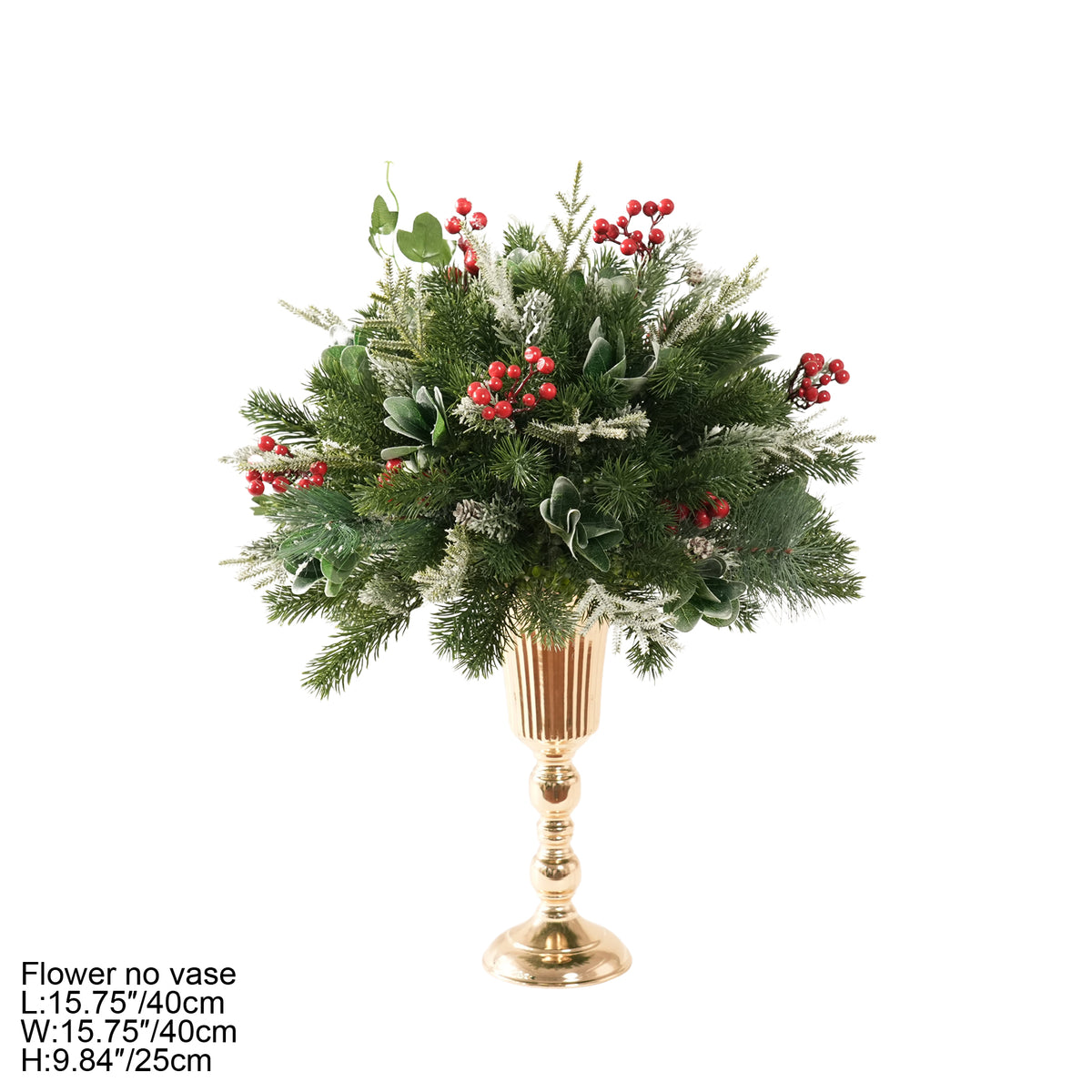 Holiday arch kit with assorted sized artificial greenery berry floral pieces