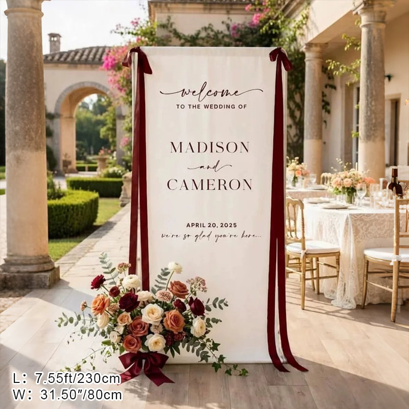 Classic Rose Arrangement Wedding Sign